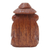 Holzstatuette - Handgeschnitzte Affenstatuette aus Jempinis-Holz mit Mais