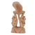 Holzskulptur - Handgeschnitzte Jempinis-Holzskulptur mit spielenden Affen