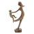 Wood sculpture, 'Mom's Affection' - Hand-Carved Hibiscus Wood Sculpture of Mother and Child thumbail