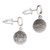 Sterling silver dangle earrings, 'Modern Orbs' - Polished Sterling Silver Dangle Earrings with Hanging Orbs (image 2c) thumbail