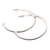 Sterling silver half-hoop earrings, 'Speckled Curves' - Sterling Silver Half-Hoop Earrings with Speckled Pattern (image 2b) thumbail
