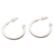 Sterling silver half-hoop earrings, 'Dotted Curves' - Sterling Silver Half-Hoop Earrings with Dotted Pattern (image 2c) thumbail