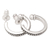 Sterling silver half-hoop earrings, 'Freckled Curves' - Sterling Silver Half-Hoop Earrings with Little Speckles (image 2c) thumbail