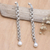 Ohrhänger aus Zuchtperlen - Ohrhänger aus weißen Zuchtperlen mit traditionellen Motiven