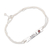 Garnet wrap pendant bracelet, 'Passion Smile' - Sterling Silver Wrap Pendant Bracelet with Garnet Stone