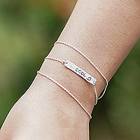 Peridot wrap pendant bracelet, 'Cool and Green' - Inspirational Wrap Pendant Bracelet with Natural Peridot Gem