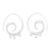 Cultured pearl drop earrings, 'Pearly Spiral' - Grey Cultured Pearl Drop Earrings in a High Polish Finish