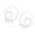 Cultured pearl drop earrings, 'Pearly Spiral' - Grey Cultured Pearl Drop Earrings in a High Polish Finish
