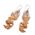 Garnet and bone dangle earrings, 'Brown Bats' - Garnet Sterling Silver and Bone Bat-Themed Dangle Earrings (image 2b) thumbail