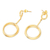 Gold-plated dangle earrings, 'Divine Lady' - 18k Gold-Plated Modern Dangle Earrings from Bali (image 2c) thumbail