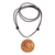 Men's bone pendant necklace, 'Ancient Rome' - Men's Brown Bone Pendant Necklace with Leather Cord