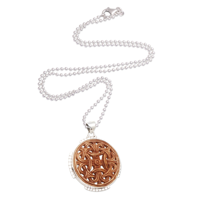 Sterling silver pendant necklace, 'Celtic Strength' - Unisex Sterling Silver Pendant Necklace with Celtic Knot