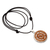 Leather cord pendant necklace, 'Serenity Chakra' - Leather and Sterling Silver Chakra Pendant Necklace (image 2b) thumbail