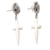 Sterling silver dangle earrings, 'Celtic Hope' - Sterling Silver Celtic Dangle Earrings with Crosses thumbail