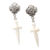 Sterling silver dangle earrings, 'Celtic Hope' - Sterling Silver Celtic Dangle Earrings with Crosses (image 2b) thumbail