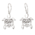 Sterling silver dangle earrings, 'Serene Swimming' - Polished Sterling Silver Turtle Dangle Earrings from Bali thumbail