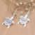 Sterling silver dangle earrings, 'Serene Swimming' - Polished Sterling Silver Turtle Dangle Earrings from Bali (image 2b) thumbail