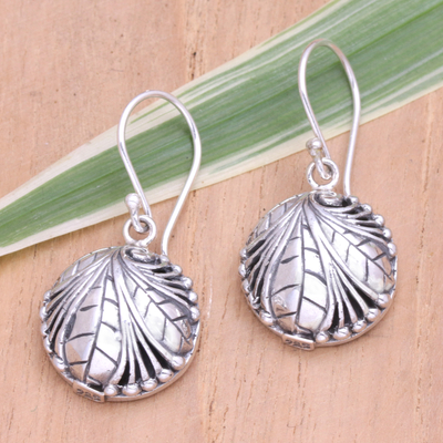 Sterling silver dangle earrings, Tropical Window