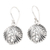 Sterling silver dangle earrings, 'Tropical Window' - Polished Sterling Silver Leafy Dangle Earrings from Bali (image 2a) thumbail
