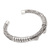 Men's sterling silver cuff bracelet, 'Woven Snake' - Bali Men's Sterling Silver Cuff Bracelet with Snake Motif