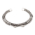 Men's sterling silver cuff bracelet, 'Woven Cobra' - Men's Sterling Silver Bohemian Snake Cuff Bracelet from Bali