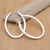 Sterling silver hoop earrings, 'Oval Roundabout' - Sterling Silver Modern Oval Hoop Earrings from Bali thumbail