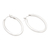 Sterling silver hoop earrings, 'Oval Roundabout' - Sterling Silver Modern Oval Hoop Earrings from Bali (image 2c) thumbail