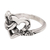 Sterling silver cocktail ring, 'United Love' - Romantic Sterling Silver Cocktail Ring with Heart Motifs (image 2c) thumbail