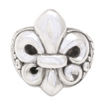 Sterling silver cocktail ring, 'Royal Lis' - Fleur-De-Lis Sterling Silver Cocktail Ring from Bali