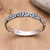 Sterling silver band ring, 'Precious Speckles' - Speckled Sterling Silver Band Ring Crafted in Bali (image 2) thumbail