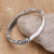 Sterling silver band ring, 'Precious Speckles' - Speckled Sterling Silver Band Ring Crafted in Bali (image 2b) thumbail
