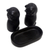 Ceramic salt and pepper set, 'Dark Felines' - Ceramic Cat Salt and Pepper Set in Black Hues Made in Bali