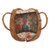 Handtasche aus Naturfaser - Handtasche aus Naturfaser mit Labradorit- und Turmalin-Edelsteinen