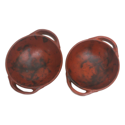 Keramik-Servierschalen, (Paar) - Paar braune Keramik-Servierschalen, hergestellt in Indonesien