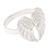 Sterling silver cocktail ring, 'Angel's Flight' - Unisex Sterling Silver Angel Wings Cocktail Ring from Bali