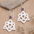 Amethyst and garnet dangle earrings, 'Trinity Love' - Celtic Trinity Knot Dangle Earrings with Amethyst and Garnet