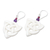Amethyst and garnet dangle earrings, 'Triangular Knots' - Triangular Knots Dangle Earrings with Amethyst and Garnet