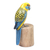 Wood sculpture, 'Yellow Rosella' - Suar and Teak Wood Bird Sculpture Hand-Carved in Indonesia