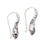 Amethyst drop earrings, 'Seeds of Wisdom' - Traditional Balinese Drop Earrings with Faceted Amethyst (image 2c) thumbail