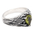 Peridot domed ring, 'Natural Fortune' - Sterling Silver Domed Ring with One-Carat Peridot Stone (image 2b) thumbail