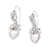 Sterling silver dangle earrings, 'Flower in Love' - Sterling Silver Dangle Earrings with Floral Motif from Bali