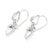 Sterling silver dangle earrings, 'Flower in Love' - Sterling Silver Dangle Earrings with Floral Motif from Bali
