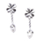 Ohrhänger aus Zuchtperlen - Kleeblatt-Ohrhänger aus Sterlingsilber mit grauen Perlen