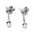 Cultured pearl dangle earrings, 'Cloverleaf' - Sterling Silver Cloverleaf Dangle Earrings with Grey Pearls (image 2b) thumbail