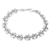 Sterling silver link bracelet, 'Chic Cloverleaf' - Sterling Silver Link Bracelet with Four-Leaf Clover Motif thumbail