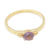Gold-plated amethyst solitaire ring, 'Purple Duchess' - 18k Gold-Plated Solitaire Ring with Faceted Amethyst Stone (image 2a) thumbail