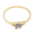 Gold-plated blue topaz solitaire ring, 'Sky Duchess' - 18k Gold-Plated Solitaire Ring with Faceted Blue Topaz Gem