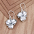 Sterling silver dangle earrings, 'Fortune Flowers' - Sterling Silver Floral Dangle Earrings Crafted in Bali