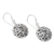 Sterling silver dangle earrings, 'Floral Swirls' - Polished Sterling Silver Floral Dangle Earrings from Bali (image 2b) thumbail