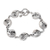 Sterling silver link bracelet, 'Tropical Ambience' - Leafy Sterling Silver Link Bracelet in a Combination Finish thumbail